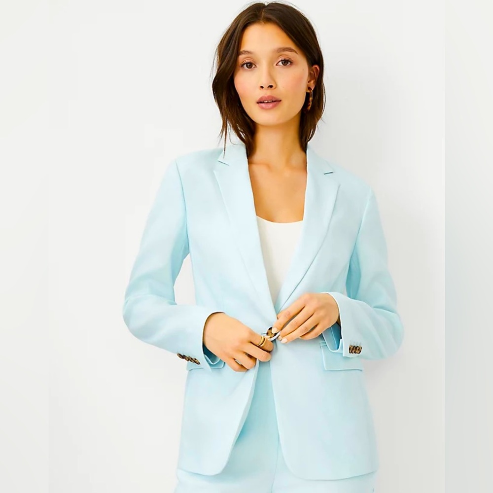 Ann Taylor Light Blue Pastel Blazer